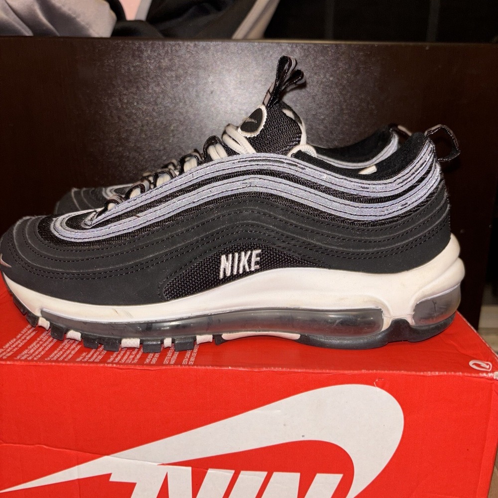 Black And Grey Reflective Nike Air Max 97 GS Youth Size 5.5Y